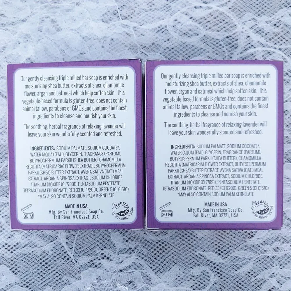 3 Discontinued San Francisco Soap Company Lavender Floral Bar Set 722030525000 - Picture 7 of 11